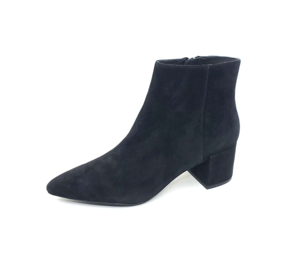 & Other Stories Womens Ankle Boots Black Suede Block Heel Pointed Toe Size 9